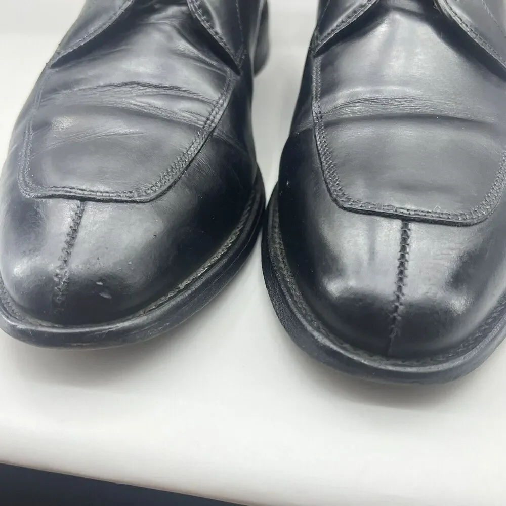 Allen Edmonds Delray Men Size 10.5 B‎ Shoes Black Leather Split Toe Oxford 9564